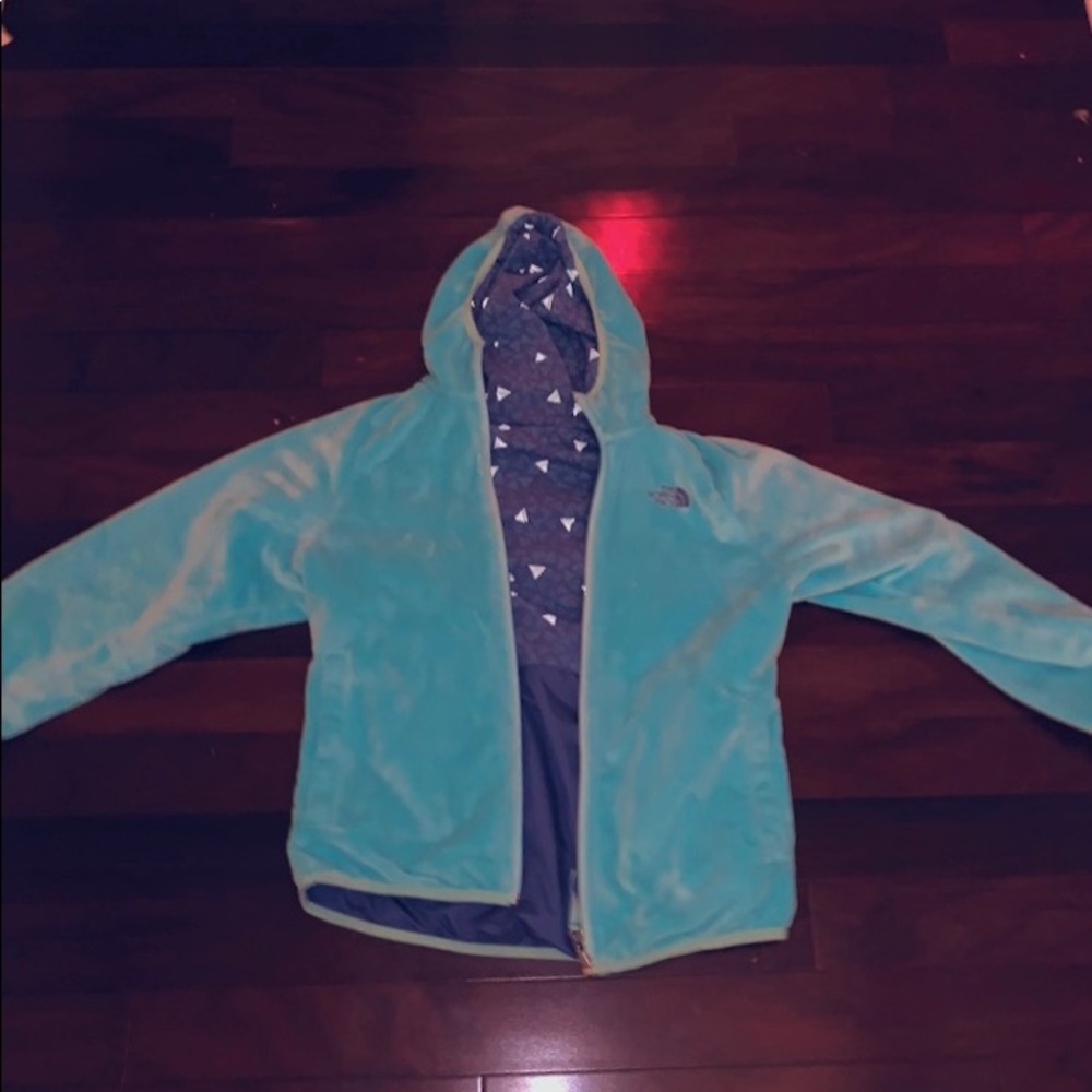 North face reversible jacket.
